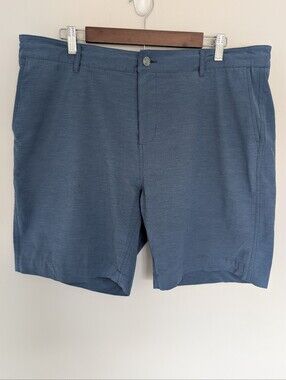 Faherty Slate Blue Flat-Front Men's Shorts